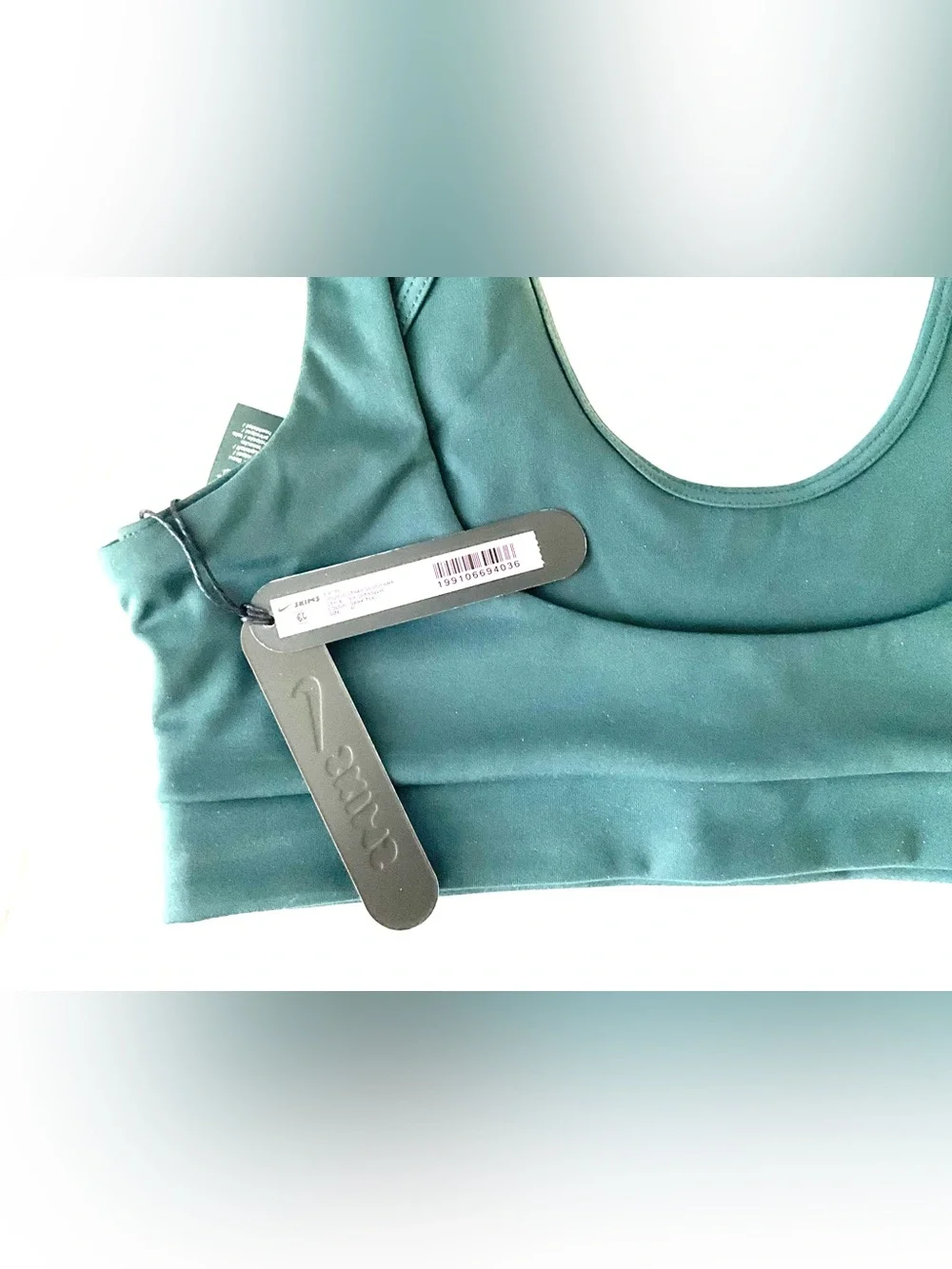 NikeSKIMS Matte Double Strap Scoop Bra Dark Spruce - Picture 4 of 7